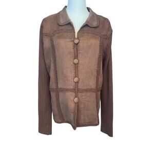 Bit & Bridle Western Jacket Women’s Cowboy Rodeo Brown Wool Acrylic. Size XL